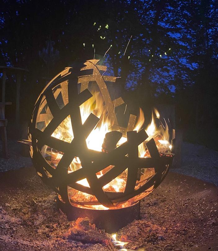 Veh vuurbol Veh Ronse vuurbol in cortenstaal, maatwerk