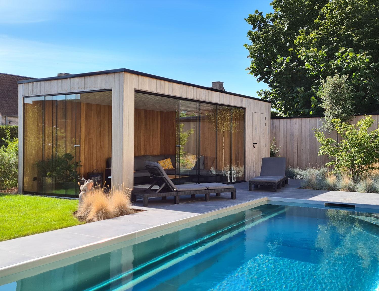 Modern bijgebouw Ontdek prachtige bijgebouwen op maat. Hoogwaardige materialen en vakmanschap voor een duurzame, natuurlijke uitstraling in elke tuin. Creëer jouw perfecte buitenruimte met een stijlvol bijgebouw.